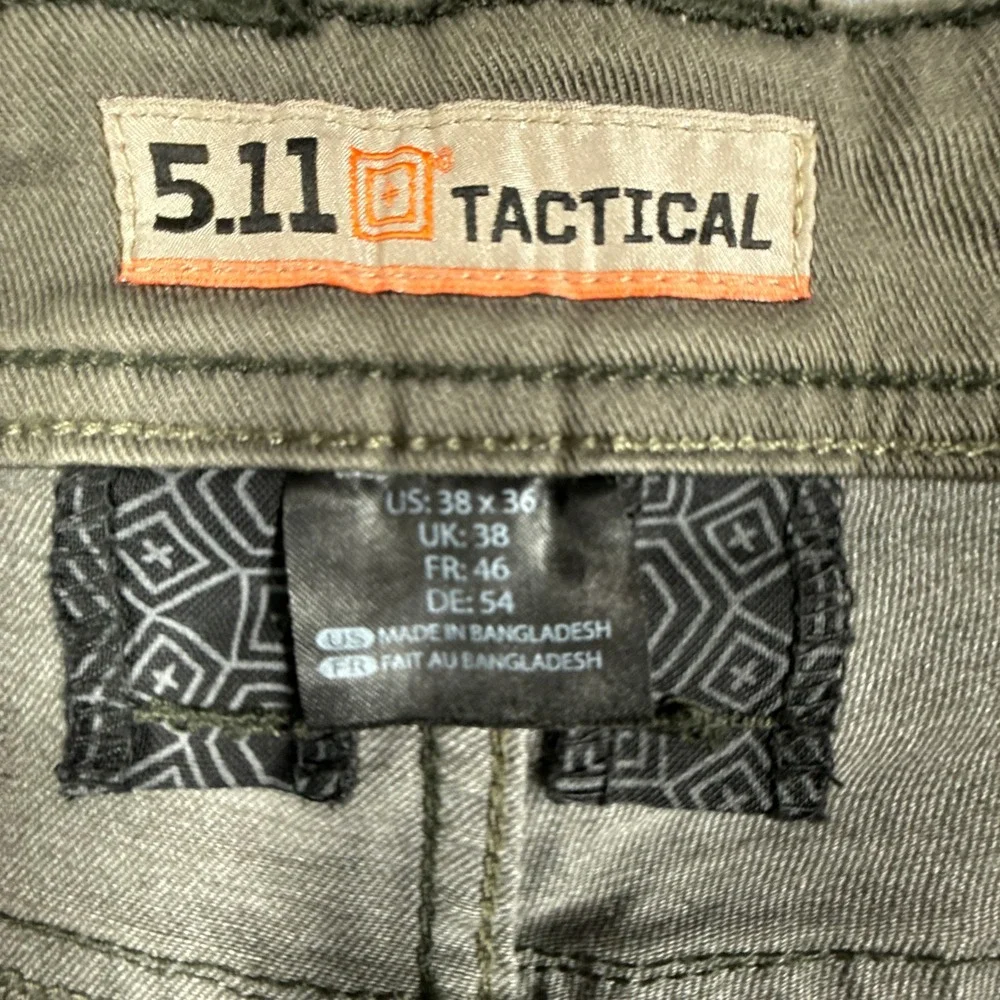 5.11 Tactical Defender-Flex Slim Pants Mens 38x36 Ranger Green 5-Pocket